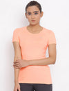 Invincible Women’s Stretch Round Neck Solid Tee