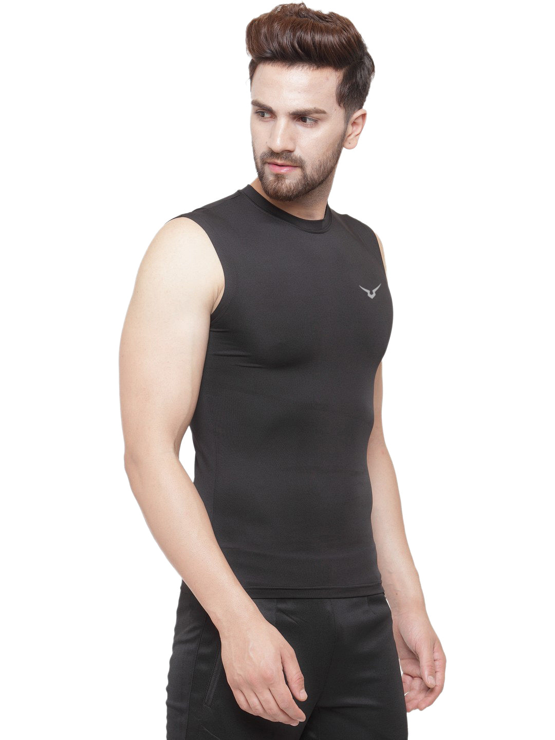 Invincible Men’s Compress Base Layer Sleeve Less Tee