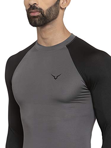 Mens Base Layer Top Long Sleeve Compression Armour Top Thermal Gym