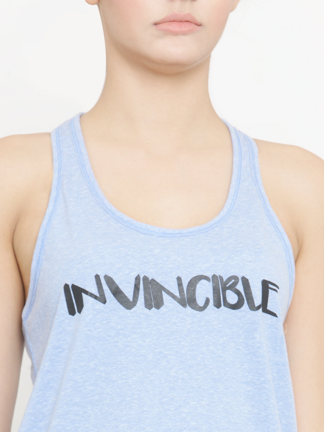 Invincible Women’s Athleisure Slogan Workout Tank Top