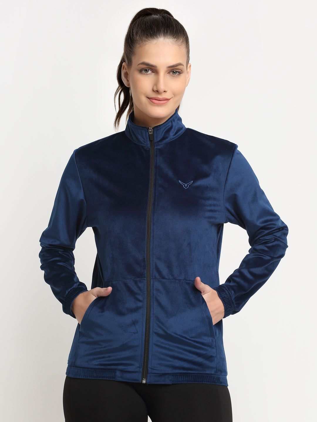 Zip Up Hoodie Womens Casual Plain Thick Full-zip Jacket Hooded Sweatshirt  Cotton Fleece Coat with Pockets - Walmart.com