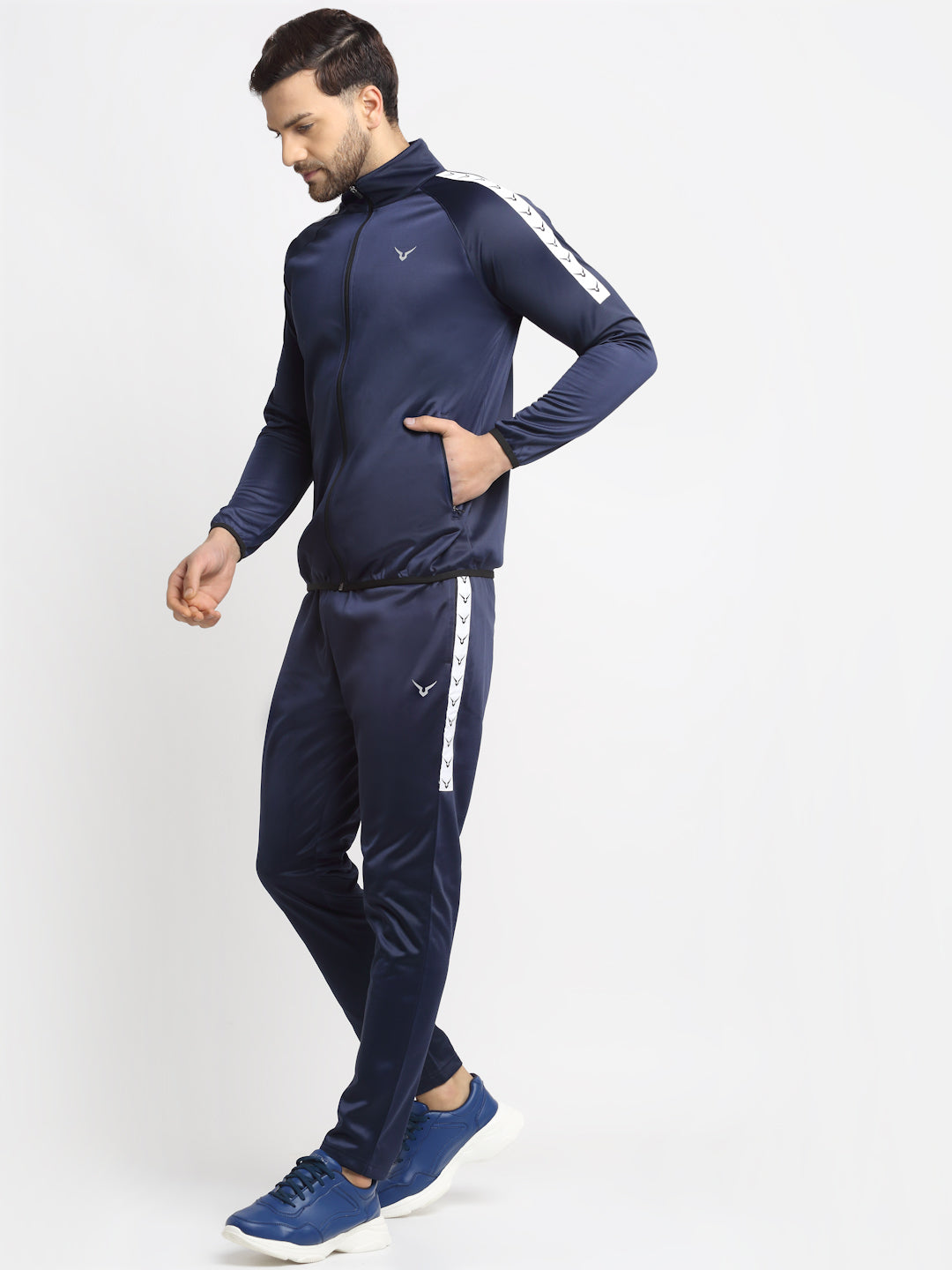 Invincible Men’s Poly Classic Warm Up Tracksuit