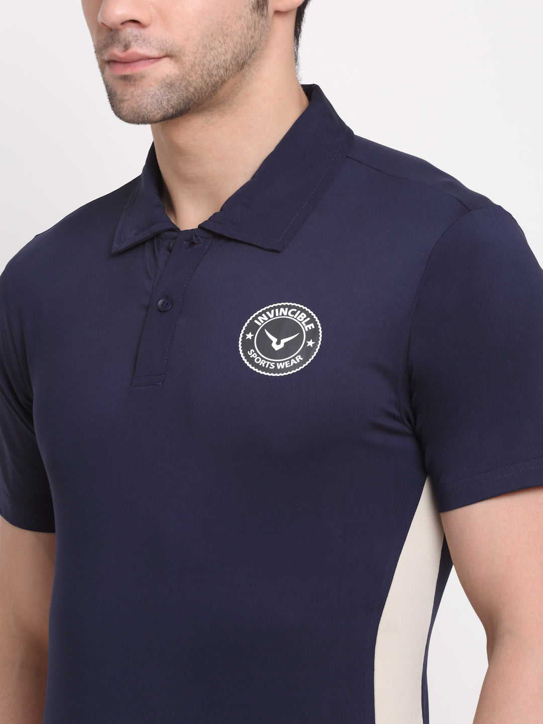 Invincible Men’s Color Block Polo With Side Panel