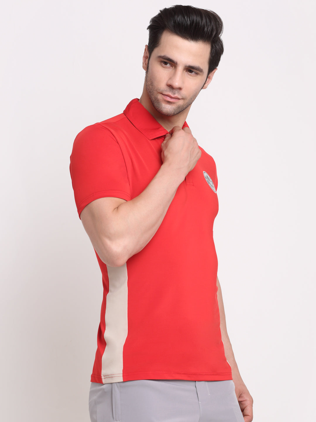 Invincible Men’s Color Block Polo With Side Panel
