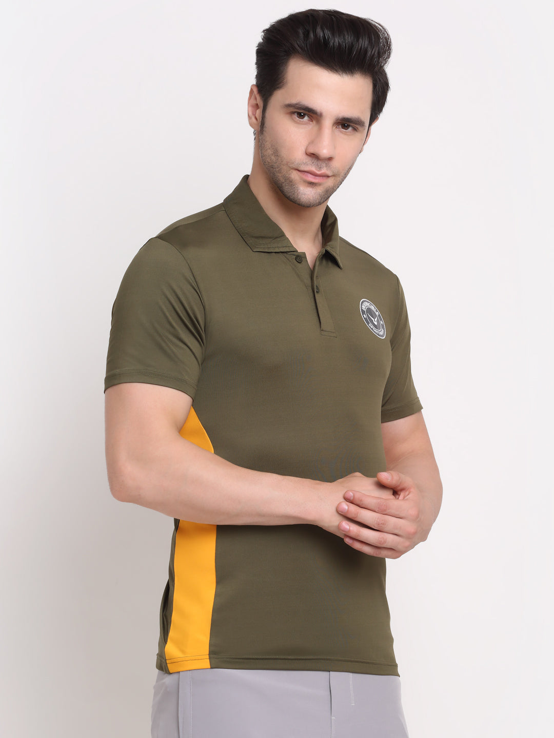 Invincible Men’s Color Block Polo With Side Panel