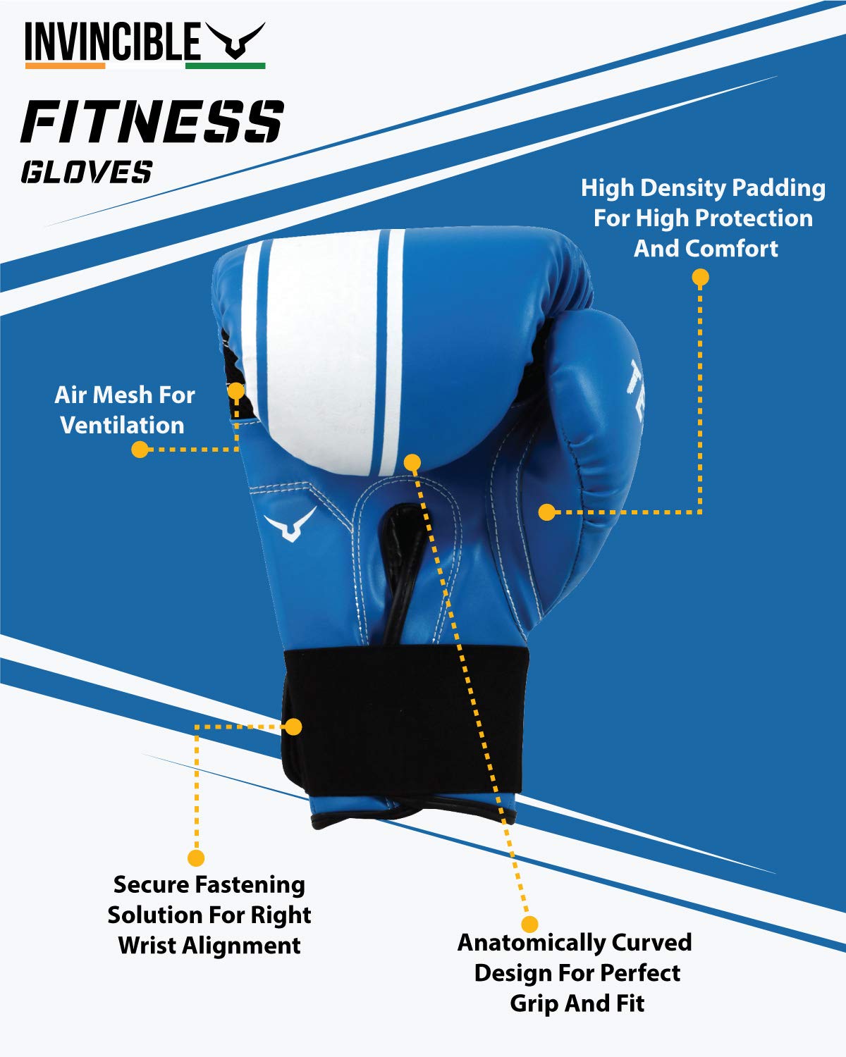 Invincible Tejas Fitness Training Synthetic Leather Boxing Gloves