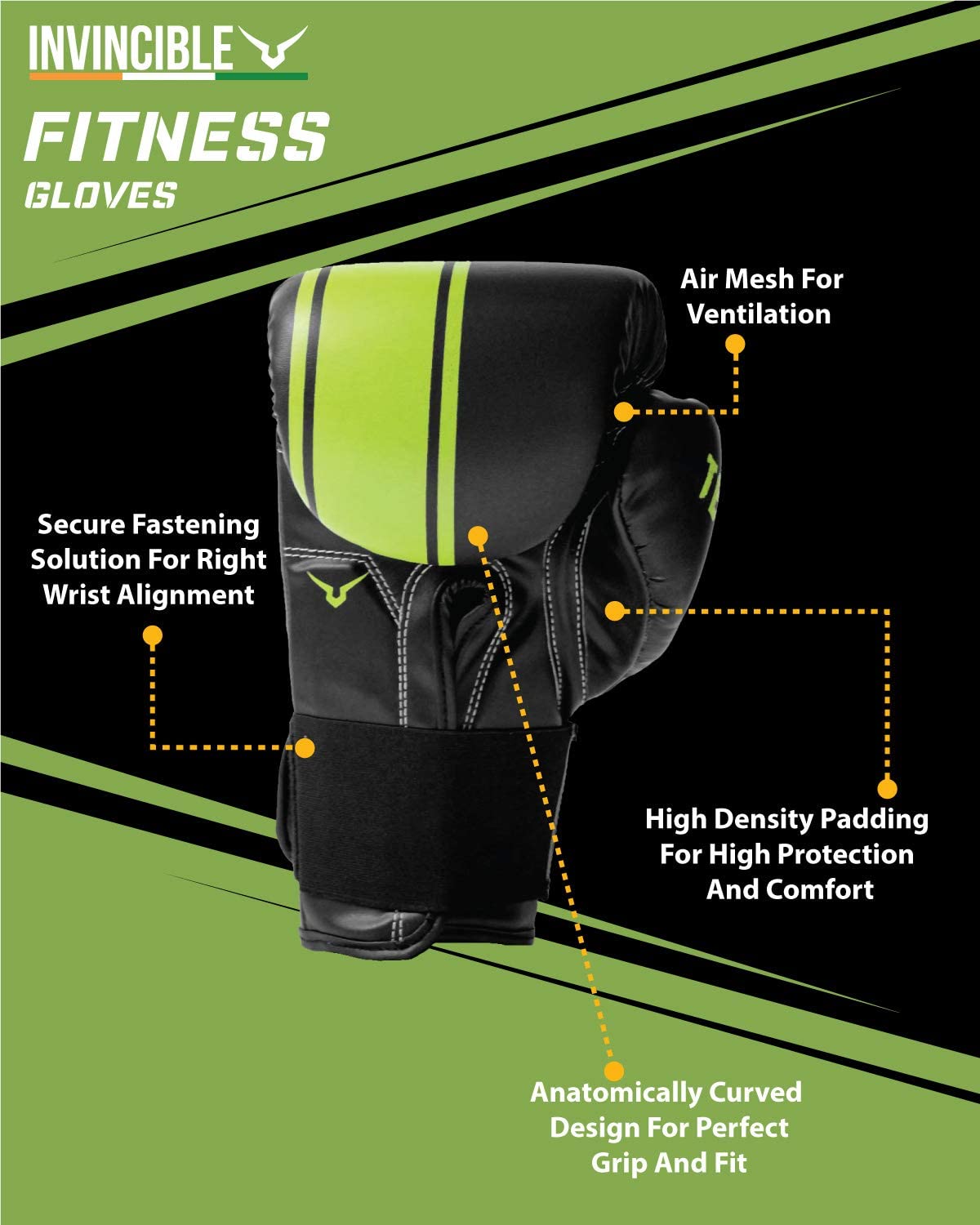 Invincible Tejas Fitness Training Synthetic Leather Boxing Gloves