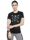 Invincible Women’s Gym Love Round Neck Workout T-Shirt