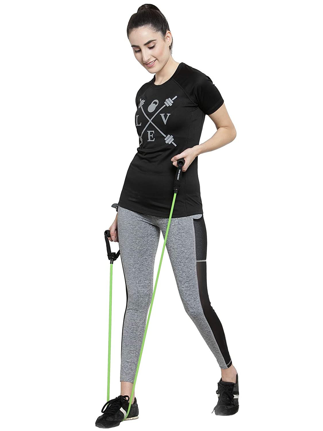 Invincible Women’s Gym Love Round Neck Workout T-Shirt