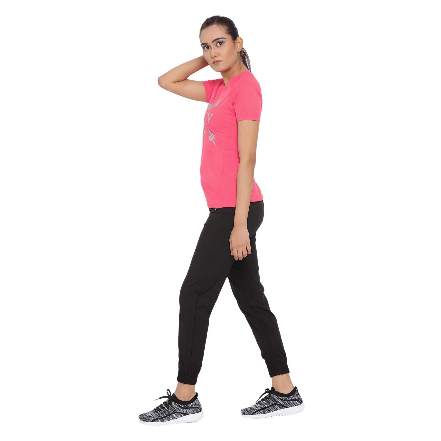 Invincible Women’s Gym Love Round Neck Workout T-Shirt