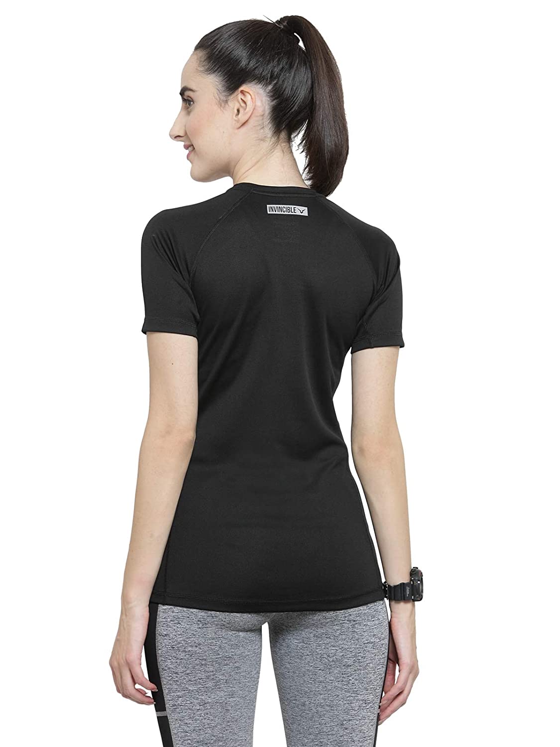 Invincible Women's Gym Love Round Neck Workout T-Shirt