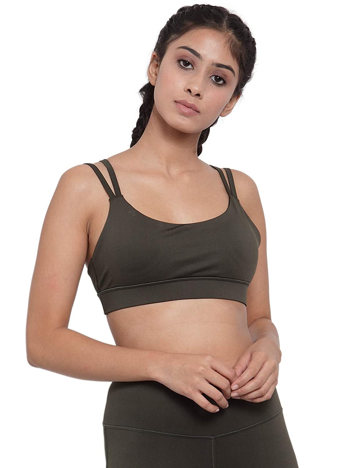 Durtebeua Bras For Women Full Coverage Workout Crop Tank Top with Built in  Bra 