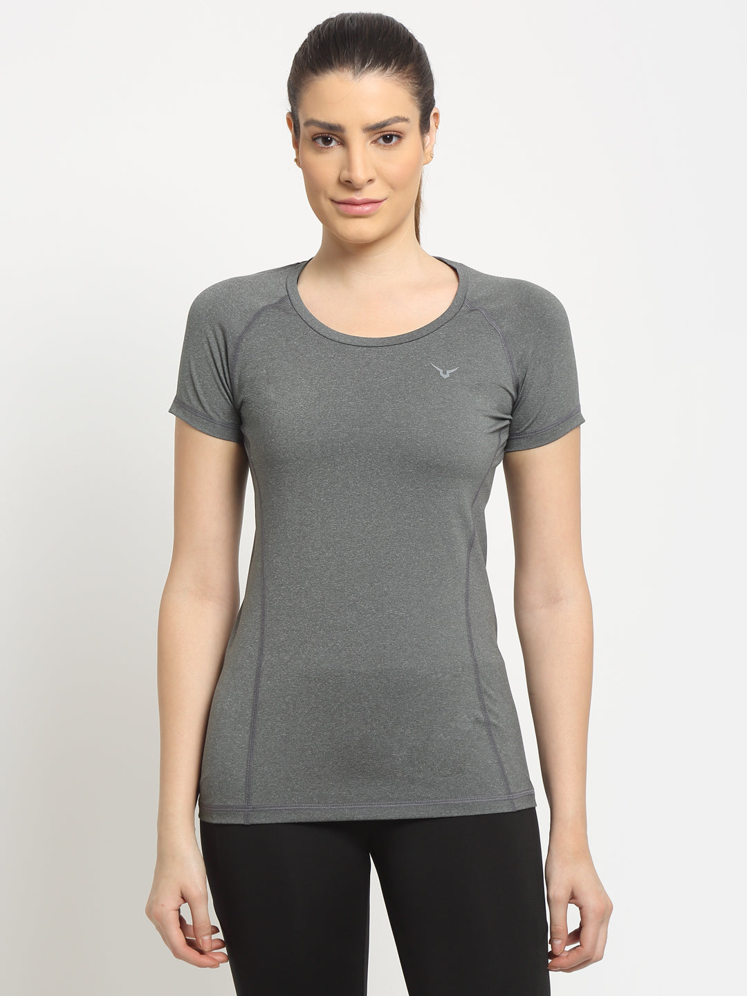 Invincible Women’s Stretch Round Neck Solid Tee