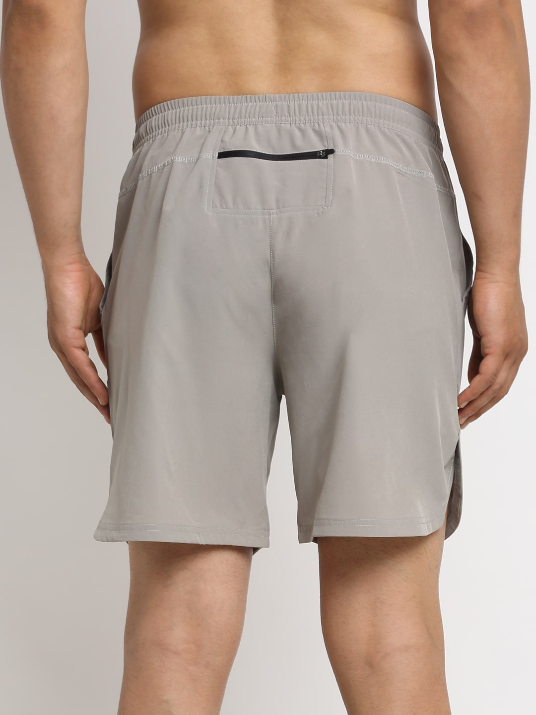 Windproof Double-layer Running Shorts - Light gray/gray - Men